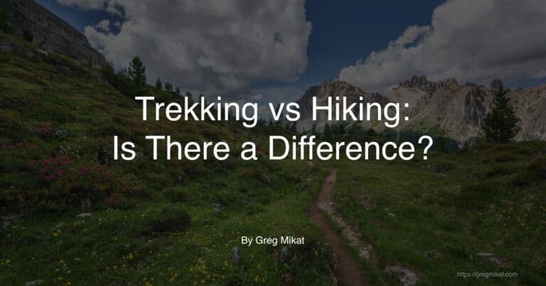 Trekking vs hiking title image