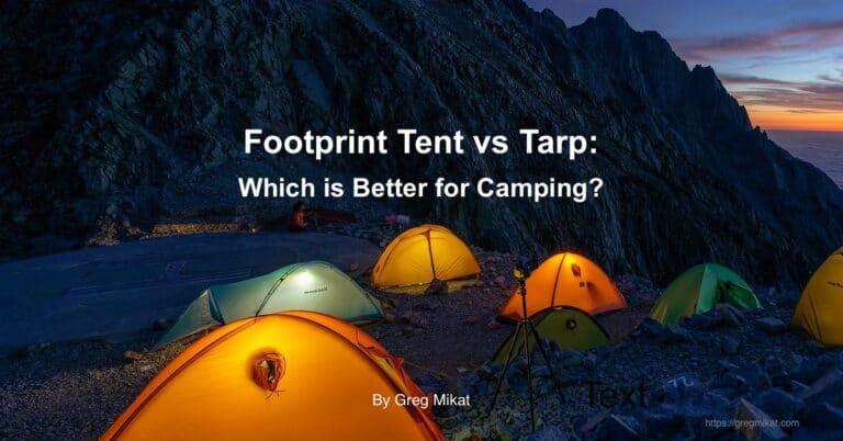 A mountain tent camp demonstrating the use of tent footprints